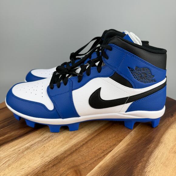 Air Jordan 1 Retro MCS Baseball Cleats Blue Black White AV5354-411 Men\'s 14 main image 5